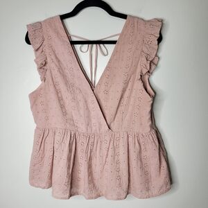 Anna Grace Eyelet Tank